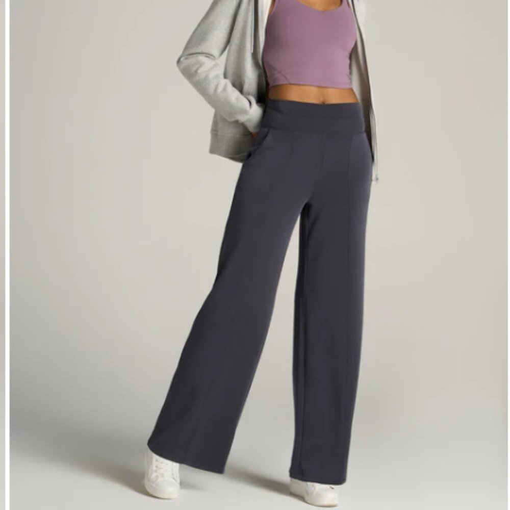 AMERICAN TALL SOFT MOTION WIDE LEG ULTRA HIGH RISE PANT IN CHARCOAL RINSE (NWT)